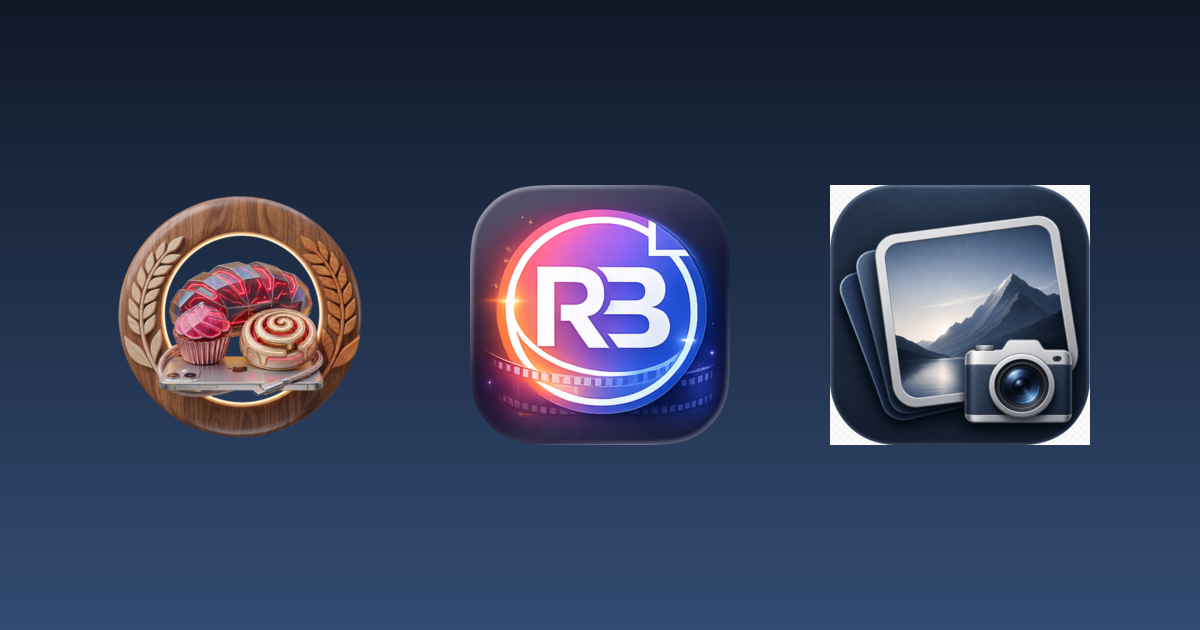 The Little Bakery editorial cover showing three native Mac and iOS app themes.