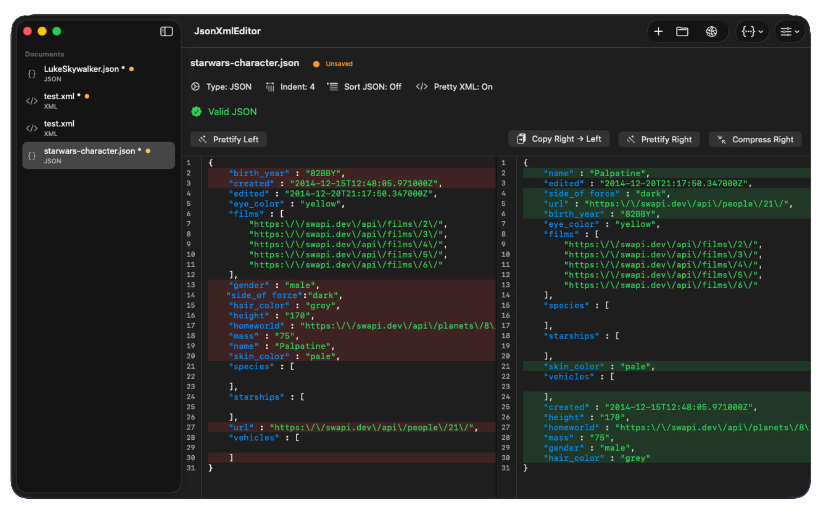 JsonXmlEditor screenshot 2